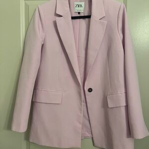 ZARA Light Lavender Single-Button Blazer